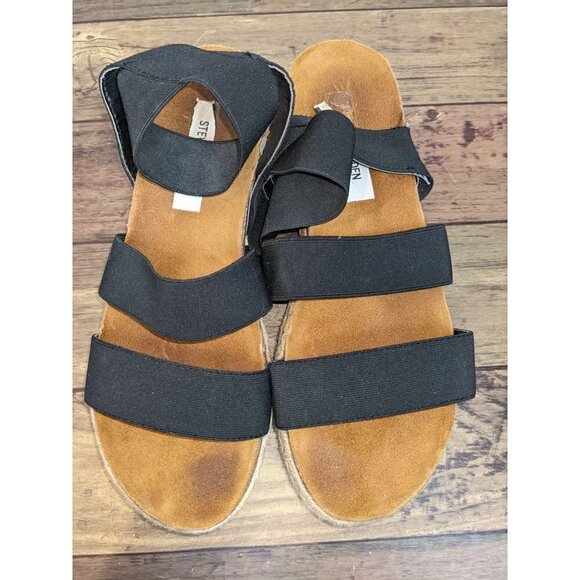 Steve Madden Sandal Kimmie Black Women's Size 9M - Picture 5 of 7